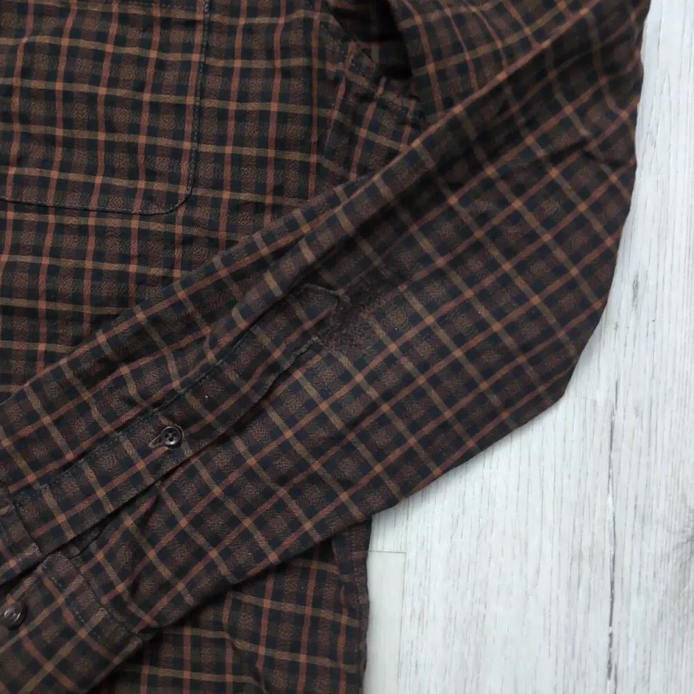 Taylor Stitch Jack In Mulch Brown Plaid Shirt 40 Button Down Long Sleeve Top - Picture 4 of 4